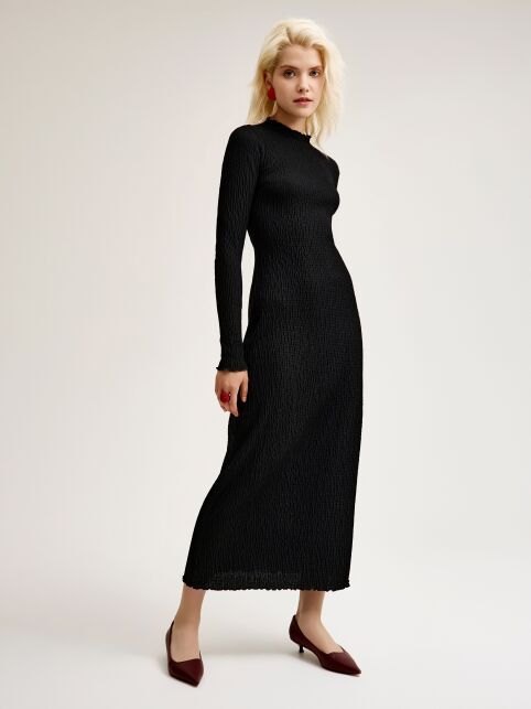 Платье-макси с жатым эффектом LPL 3239 Платье-макси с жатым эффектом LPL 3239 - купить в интернет-магазине Conte