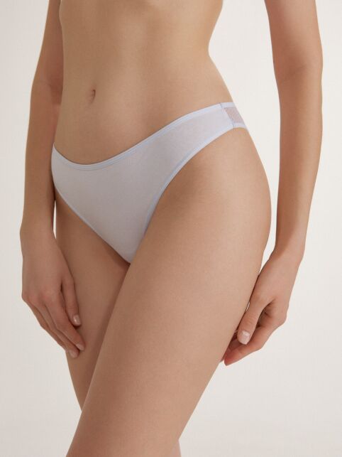 Трусы «слип» из хлопка и сетки с узором «зигзаг» WAVE LB 2978 - купить в интернет-магазине Conte