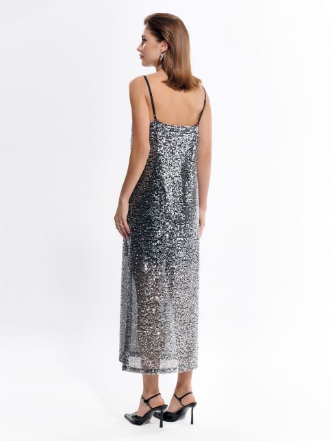 Платье-комбинация с пайетками на подкладке LPL 2950 - купить в интернет-магазине Conte