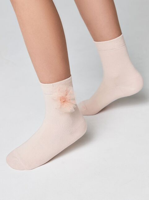 Хлопковые носки Tip-Top с декоративным бантом из фатина - купить в интернет-магазине Conte