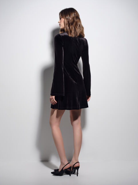 Платье из велюра с рукавами-клёш LPL 3329 - купить в интернет-магазине Conte