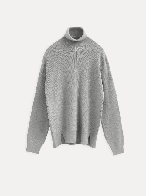 Джемпер свободного силуэта с отложным воротником стойкой LDK 24108 - купить в интернет-магазине Conte