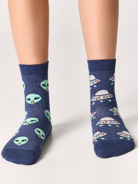 Хлопковые носки с веселыми рисунками "Веселые ножки", модель 461 - купить в интернет-магазине Conte