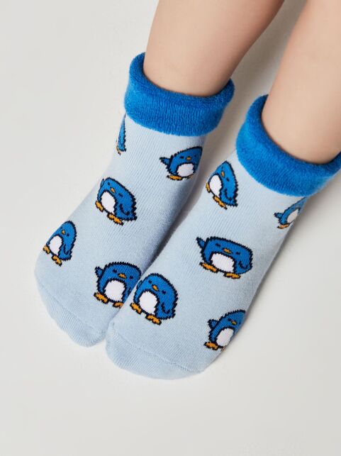 Махровые голубые носки SOF-TIKI с антискользящей стопой - купить в интернет-магазине Conte