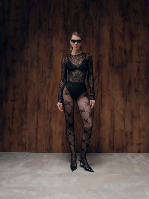 Колготки с цветочным рисунком FLORES - купить в интернет-магазине Conte