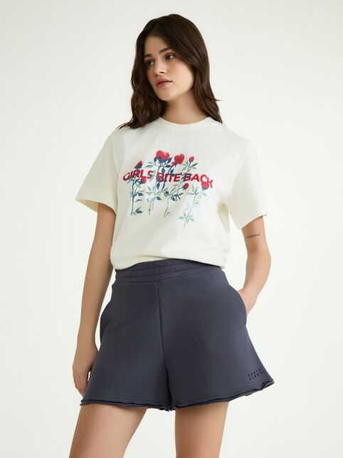 Футболка из хлопка с рисунком «Girls bite back» LD 3029 - купить в интернет-магазине Conte