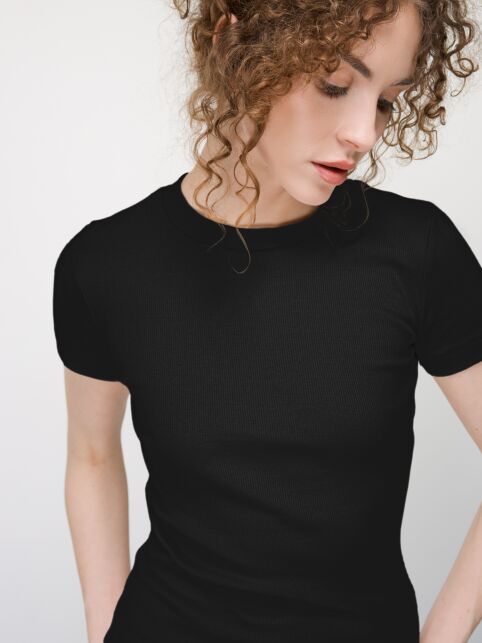 Футболка из хлопка в рубчик BASIC COLLECTION - купить в интернет-магазине Conte