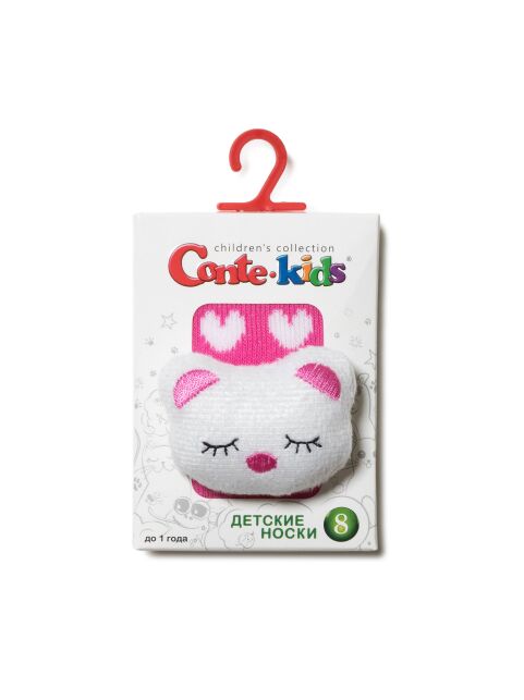 Махровые носки SOF-TIKI с мордашками "Котик" - купить в интернет-магазине Conte