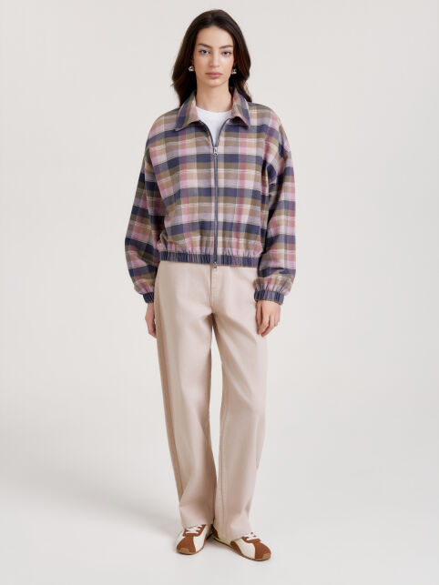 Рубашка на молнии из фланели в клетку LJ 3660 - купить в интернет-магазине Conte