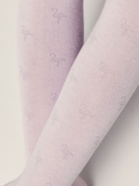 Хлопковые колготки с рисунком «фламинго» - купить в интернет-магазине Conte