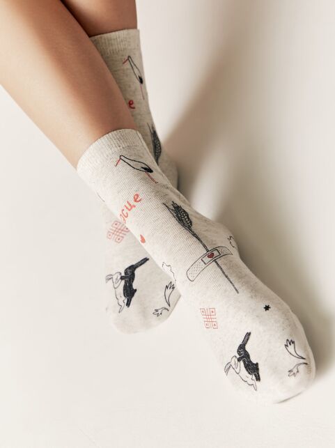 Носки из смесовой пряжи с хлопком и льном «Шчасце» - купить в интернет-магазине Conte