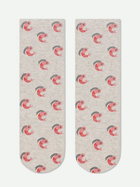 Носки с принтом из смесовой пряжи с хлопком и льном «Sea» - купить в интернет-магазине Conte