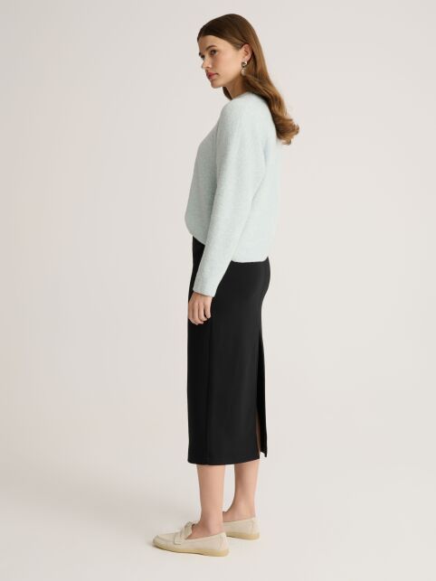 Юбка из футера на флисе с кокеткой на молнии LU 2845 - купить в интернет-магазине Conte