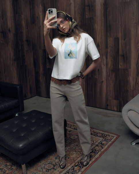 Футболка из хлопка Floriography «Лилия» LD 3469 - купить в интернет-магазине Conte