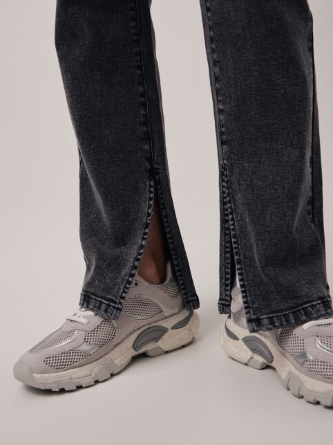 Джинсы straight оксидной варки с высокой посадкой и разрезами CON-682 - купить в интернет-магазине Conte