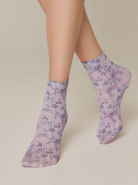 Сияющие носки с рисунком "Delicate" - купить в интернет-магазине Conte