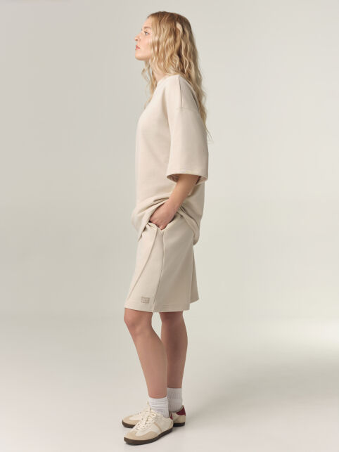 Удлинённые шорты из футера с декоративными швами - купить в интернет-магазине Conte