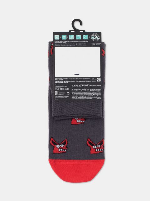Хлопковые носки с рисунком «Fox», модель 193 - купить в интернет-магазине Conte