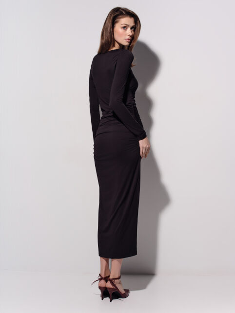 Платье-maxi с ассиметричным вырезом и сборкой LPL 3410 - купить в интернет-магазине Conte