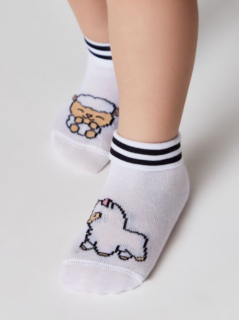 Хлопковые носки с рисунками «Lama» - купить в интернет-магазине Conte