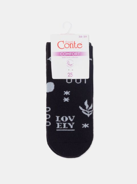 Махровые носки из хлопка с рисунком «lovely» COMFORT - купить в интернет-магазине Conte