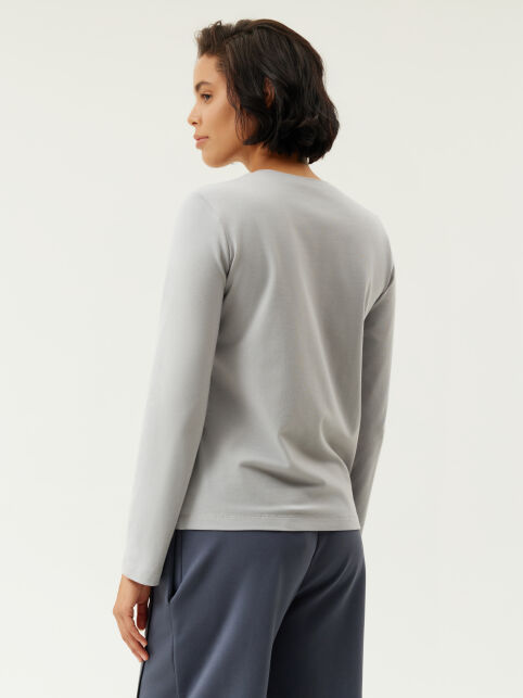 Лонгслив из хлопка с прямого кроя BASIC COLLECTION - купить в интернет-магазине Conte