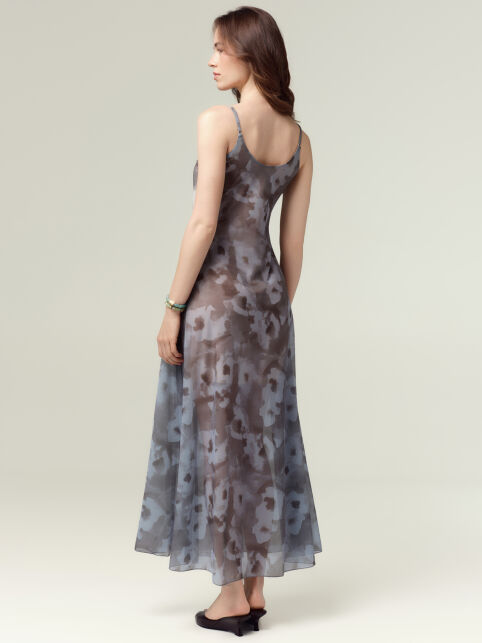 Платье-макси из сетки с рисунком «Lips» на подкладке LSF 3487 - купить в интернет-магазине Conte