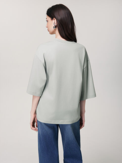 Футболка из хлопка с завязками-лентами сбоку на талии LD 3444 - купить в интернет-магазине Conte