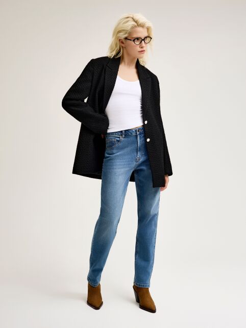 Чёрный жакет из твида LJ 3271 - купить в интернет-магазине Conte