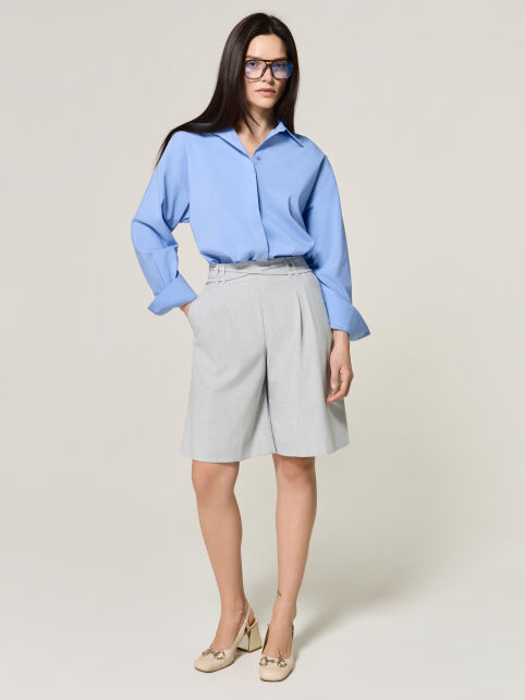 Шорты из костюмной ткани с декоративными шнурками LS 3398 - купить в интернет-магазине Conte