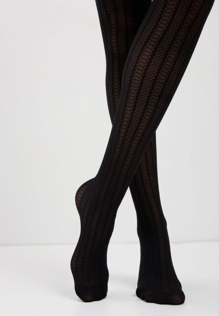 Колготки с ажурным рисунком и полосами LACY LINE - купить в интернет-магазине Conte