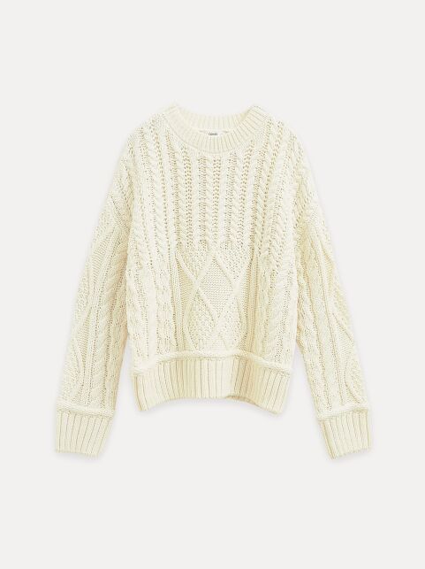 Джемпер с объёмным переплетением из пряжи с хлопком LDK 24140 - купить в интернет-магазине Conte