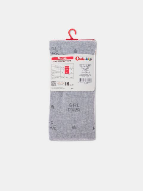 Колготки из хлопка с рисунками «GRL PWR» - купить в интернет-магазине Conte