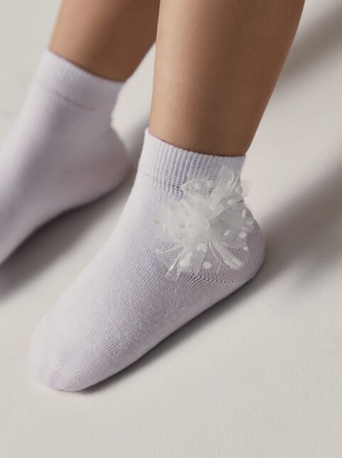 Хлопковые носки Tip-Top с декоративным бантом из фатина - купить в интернет-магазине Conte