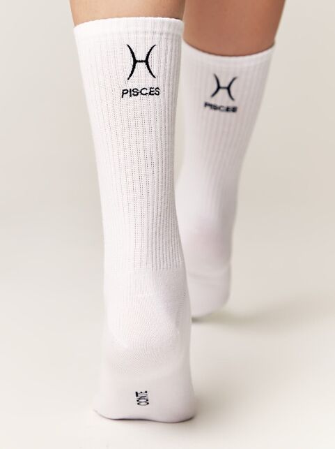 Удлиненные носки в рубчик с вышивкой «Рыбы» - купить в интернет-магазине Conte