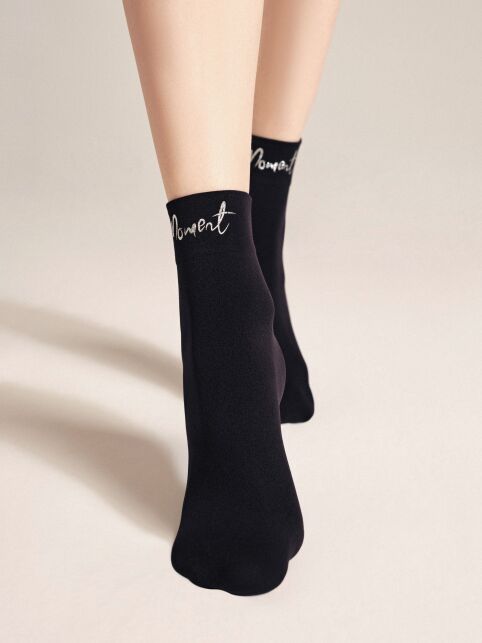 Матовые носки с сияющей термоаппликацией Moment - купить в интернет-магазине Conte