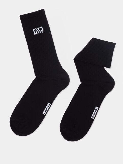 Удлиненные носки из хлопка в рубчик с рисунком Diwari - купить в интернет-магазине Conte