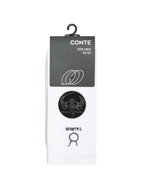 Удлинённые хлопковые носки с вышивкой «Телец» - купить в интернет-магазине Conte