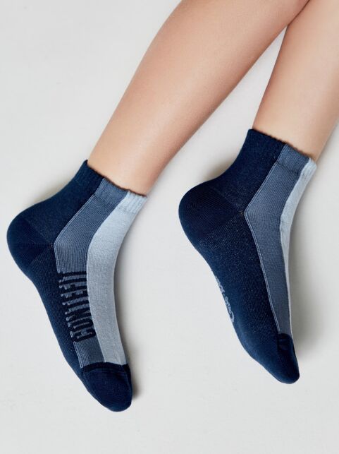 Короткие спортивные носки ACTIVE lycra® цвета джинс, модель 579 - купить в интернет-магазине Conte