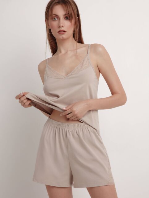 Свободный топ из анималистичного кружева и хлопка Zebra LHW 1354 - купить в интернет-магазине Conte