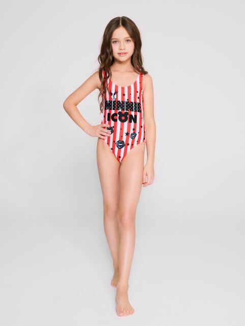 Слитный купальник с разрезами по бокам и спинке MINNIE ICON ©Disney - купить в интернет-магазине Conte