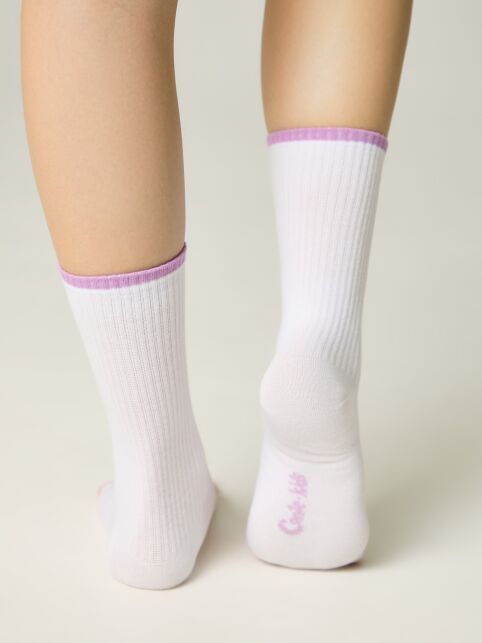 Удлиненные носки с яркой линией на резинке - купить в интернет-магазине Conte