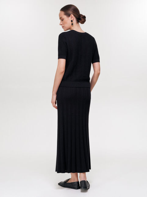 Юбка-midi из пряжи с хлопком и модалом LDK2562 - купить в интернет-магазине Conte