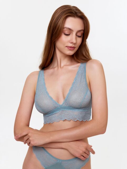 Бюстье с цветочным кружевом и прозрачной сеткой FLOWER LINE LBE 3175 - купить в интернет-магазине Conte