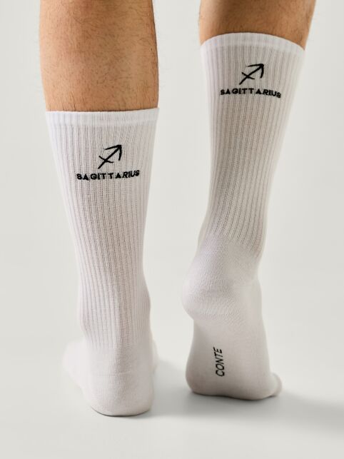 Удлинённые хлопковые носки с вышивкой «Стрелец» - купить в интернет-магазине Conte