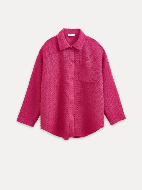Рубашка розовая из фактурного твида LRU 3268 - купить в интернет-магазине Conte