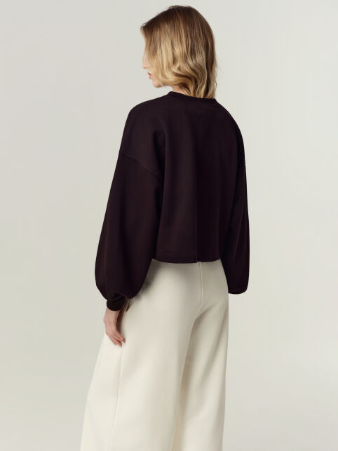 Свитшот из футера с объёмными рукавами LD 3373 - купить в интернет-магазине Conte