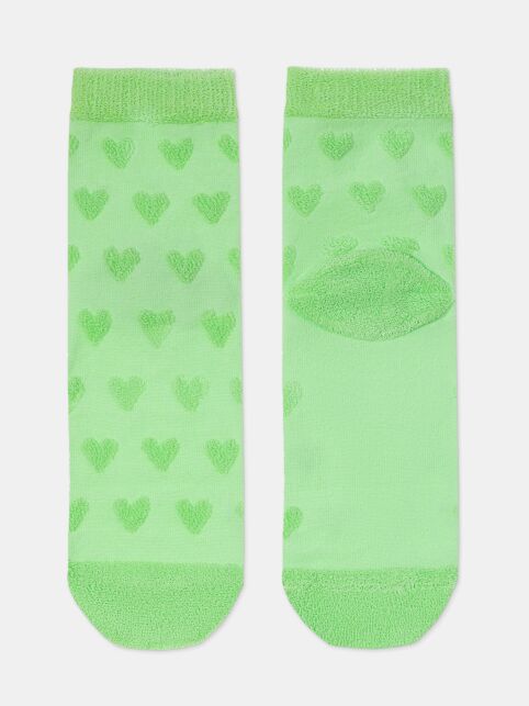 Махровые носки из хлопка с объемным рисунком «сердечки» COMFORT, модель 549 - купить в интернет-магазине Conte