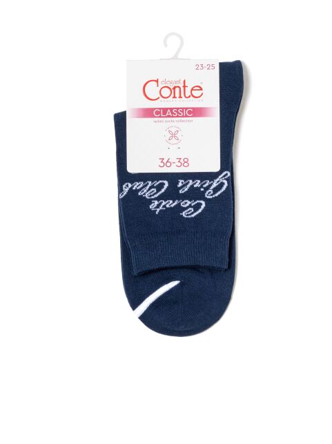 Хлопковые носки CLASSIC с рисунком «Conte girls club» - купить в интернет-магазине Conte
