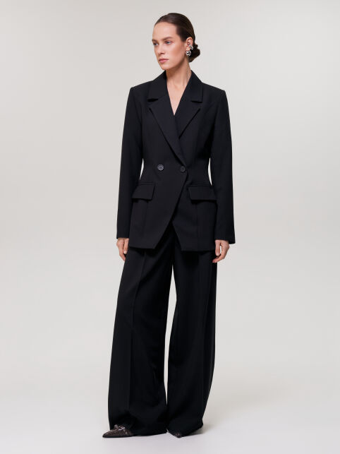 Жакет из костюмной ткани с ассиметричной застёжкой LJ 3394 - купить в интернет-магазине Conte